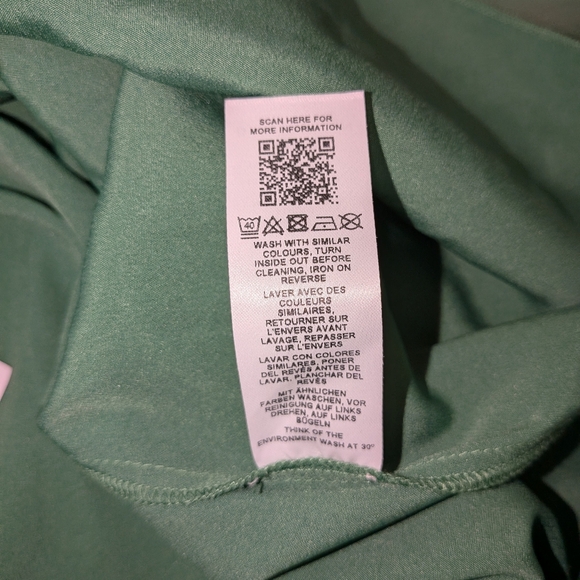 NWT ASOS DESIGN Green Ruffle Cutout Mini Dress Open Back Size US 4 Tiered Skirt - Picture 13 of 13